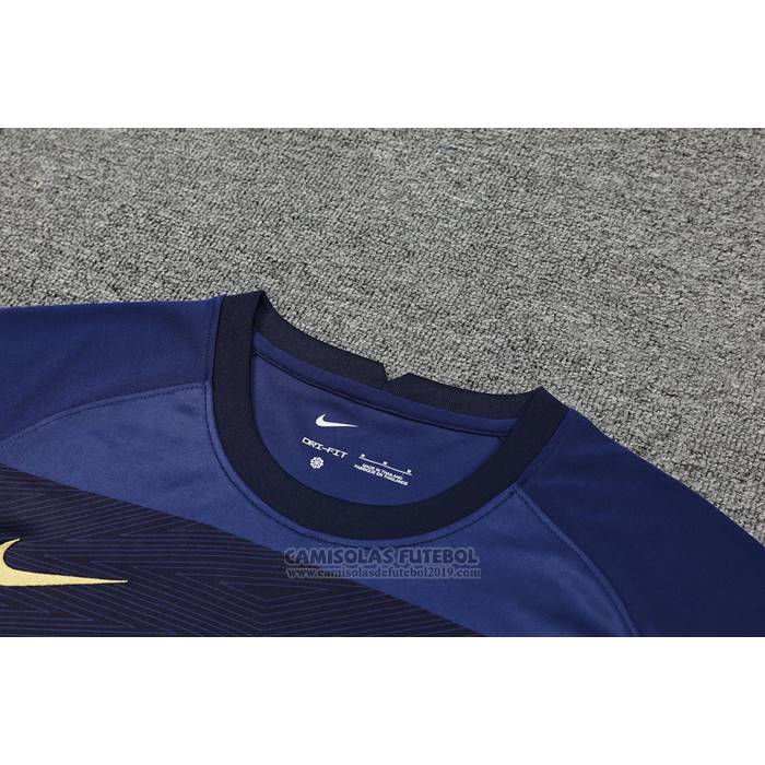 Fato de Treino Chelsea Manga Curta 2022-2023 Azul Oscuro - Calcas Curta